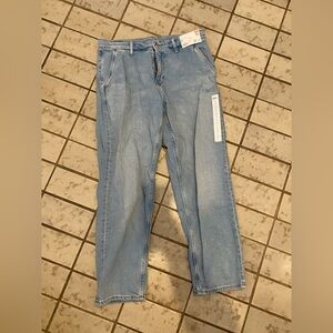 Uniqlo Relaxed Ankle Jeans Unisex Blue
